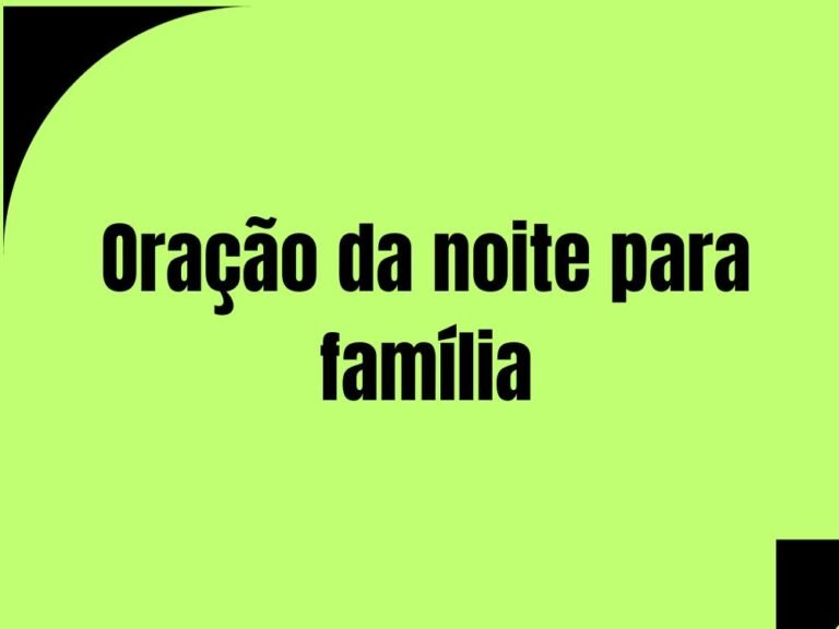 Oração da noite para família