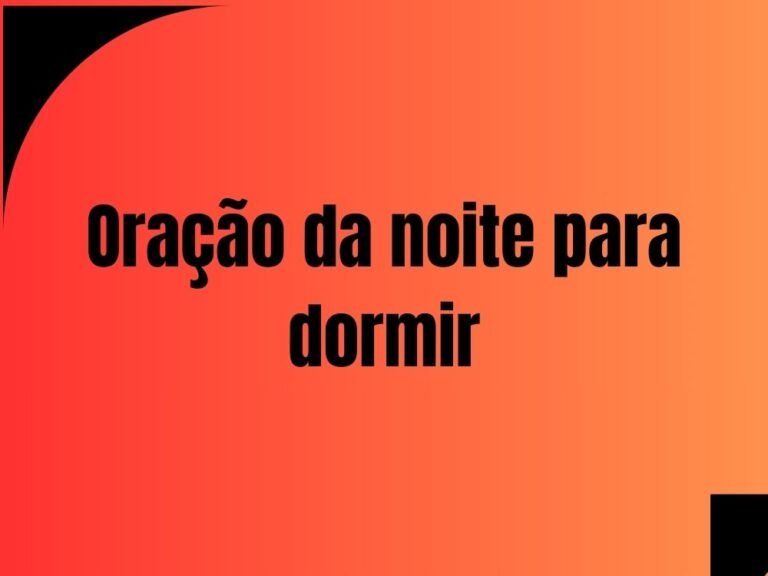 Oração da noite para dormir
