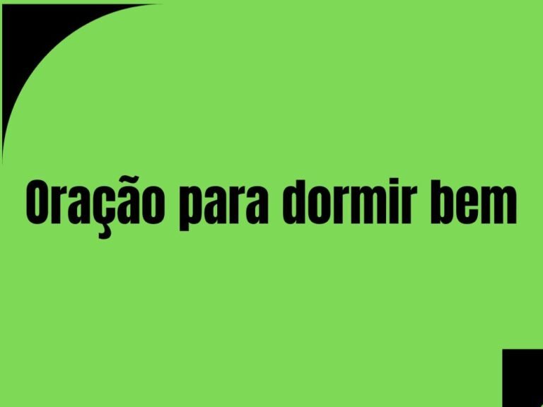 Oração para dormir bem