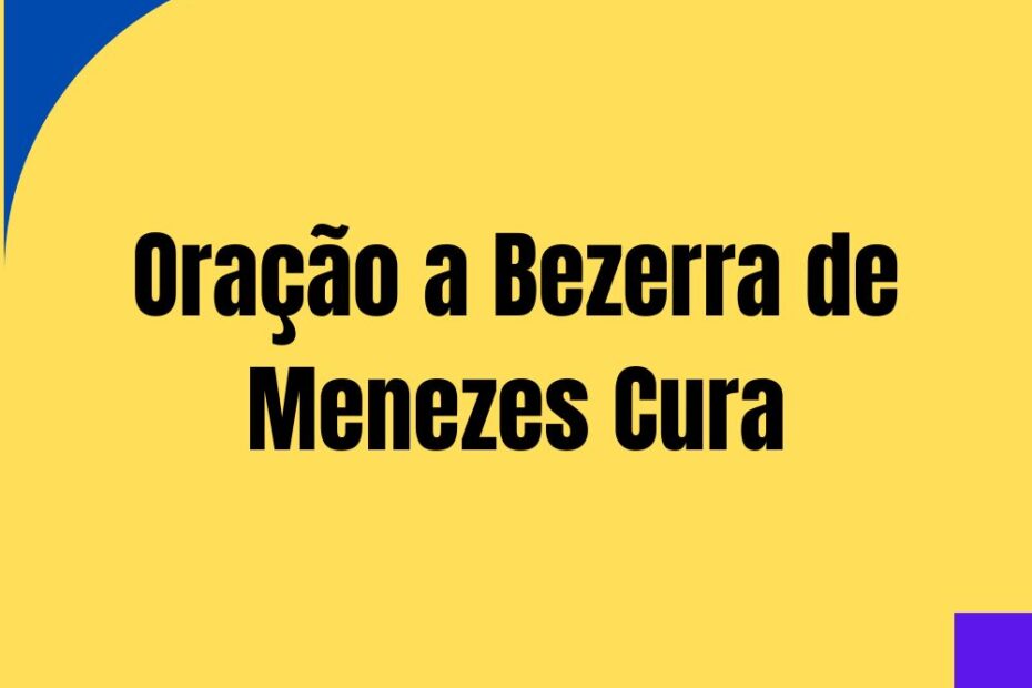 Oração Bezerra de Menezes Cura