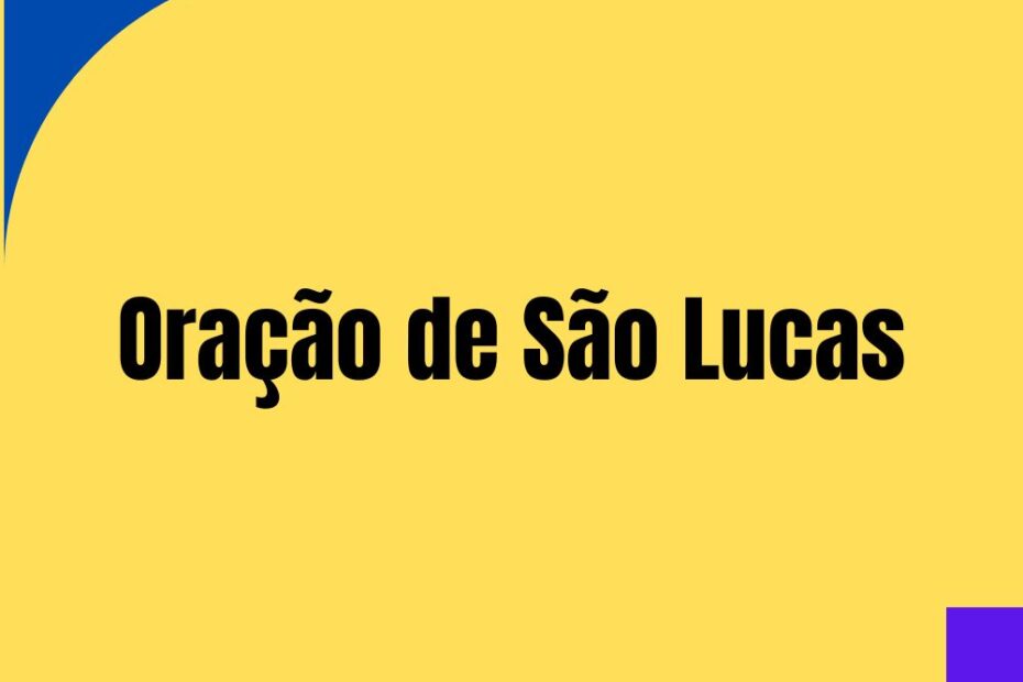 Oração de São Lucas