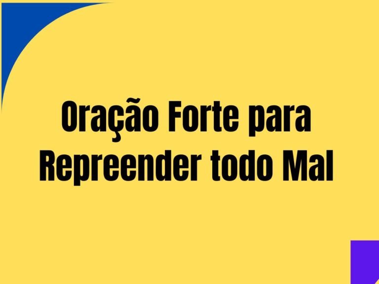 Oração Forte para Repreender Todo Mal