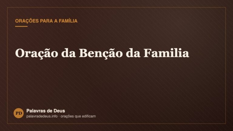 Oração da Benção da Familia