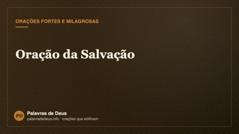 Oração da Salvação