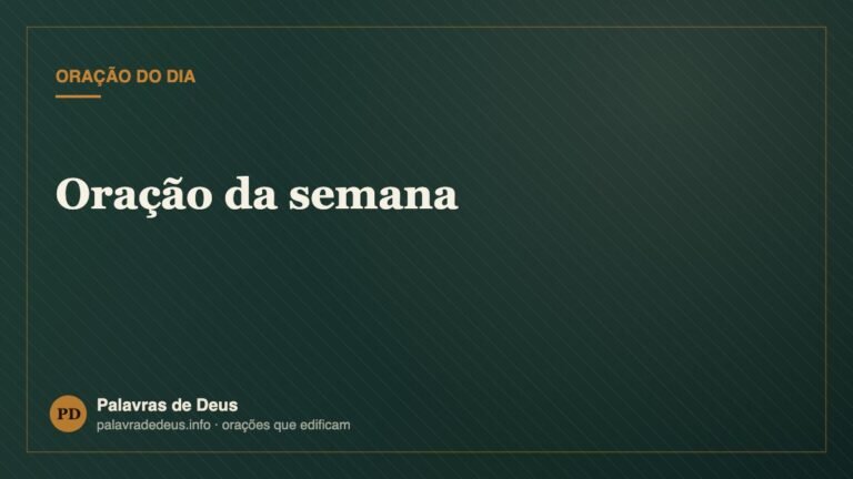 Oração da semana