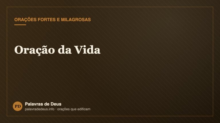 Oração da Vida