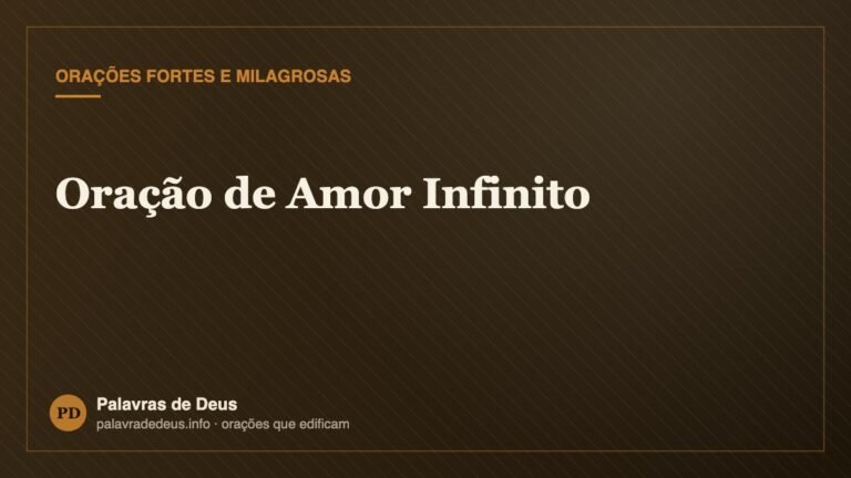 Oração de Amor Infinito