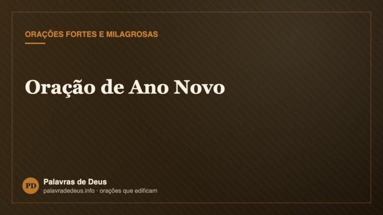 Oração de Ano Novo