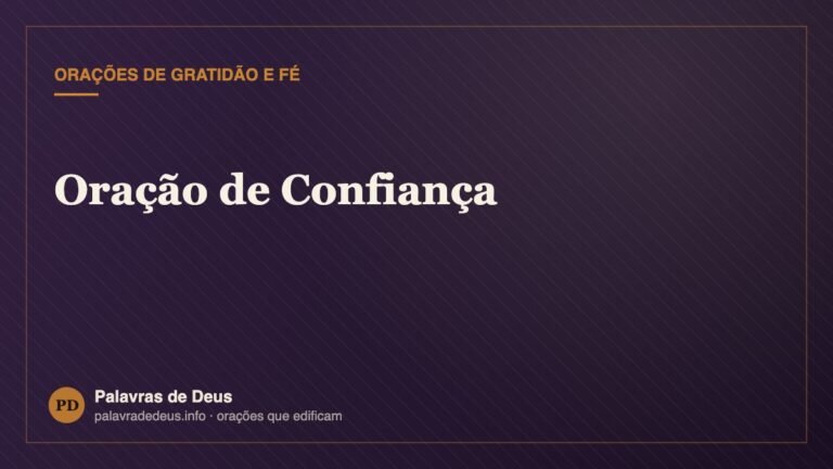 Oração de Confiança