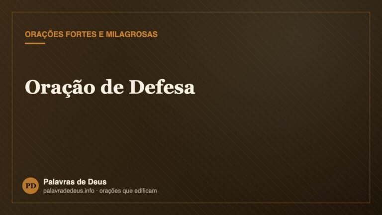 Oração de Defesa