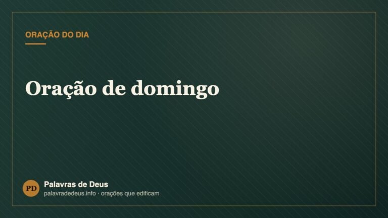 Oração de domingo