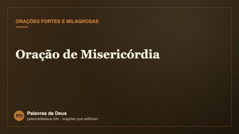 Oração de Misericórdia