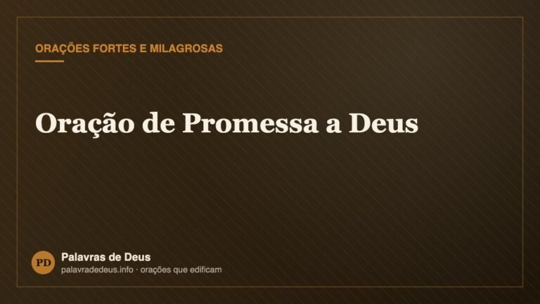 Oração de Promessa a Deus