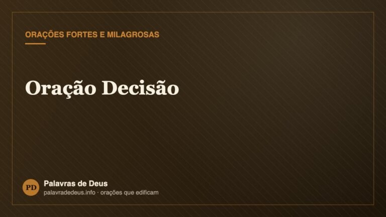 Oração Decisão