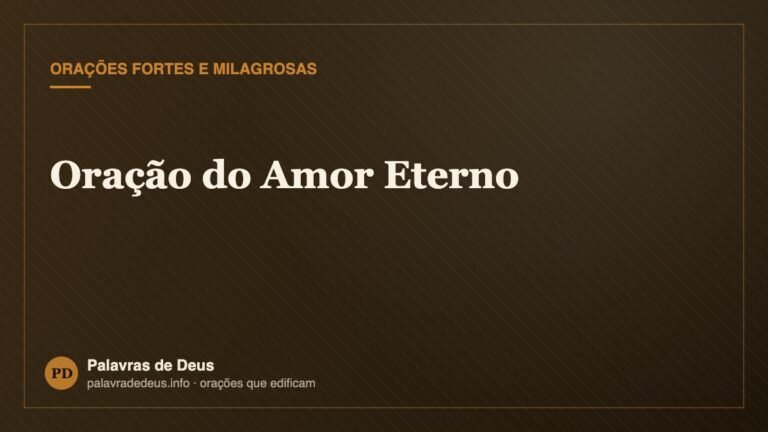 Oração do Amor Eterno