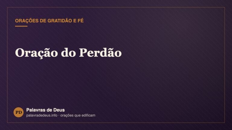 Oração do Perdão