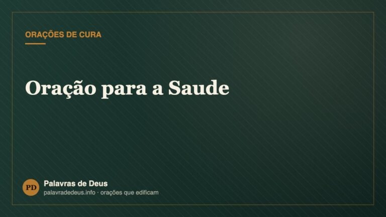 Oração para a Saude