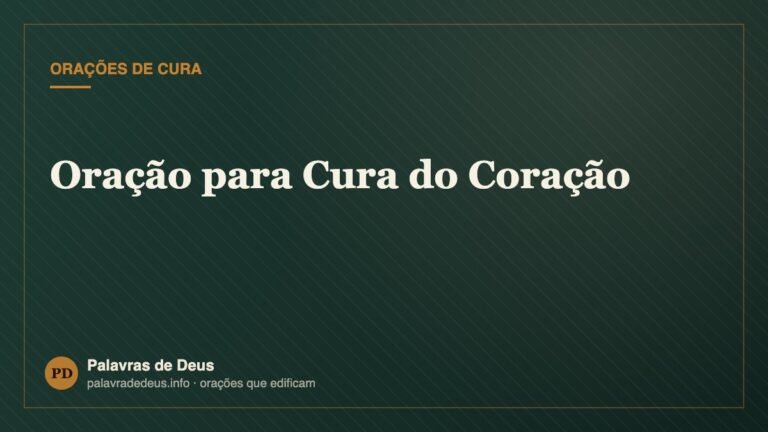 Oração para Cura do Coração