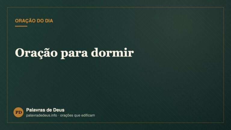 Oração para dormir