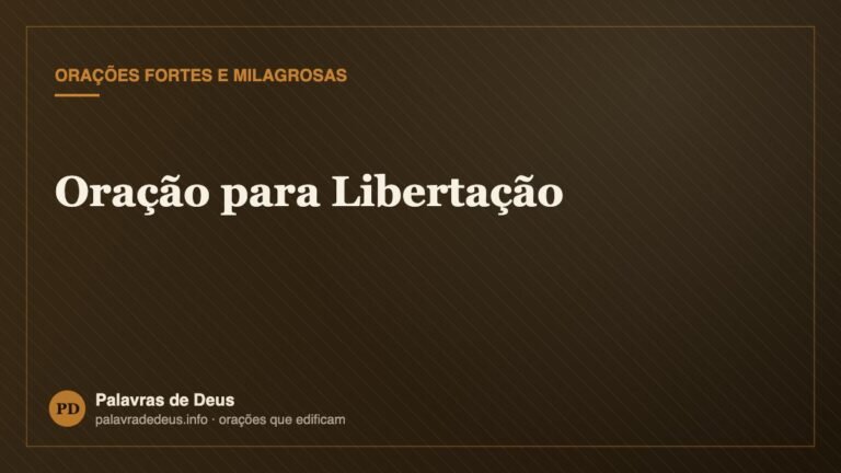 Oração para Libertação