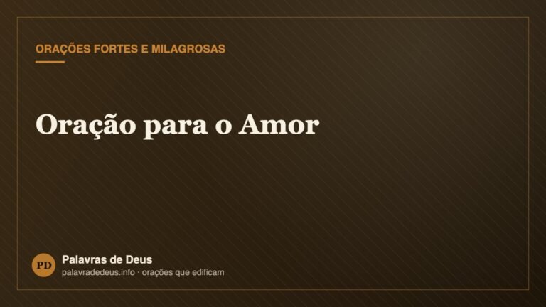 Oração para o Amor