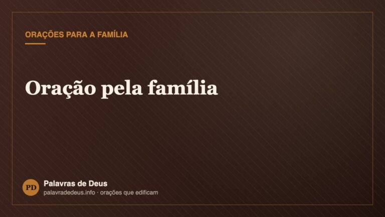 Oração pela família