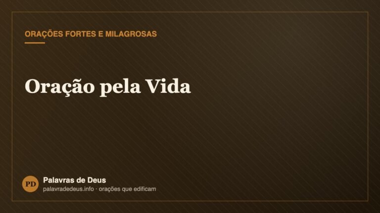 Oração pela Vida