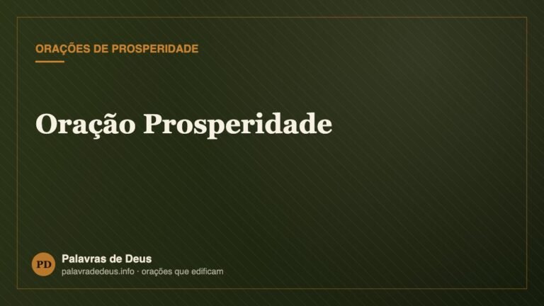 Oração Prosperidade