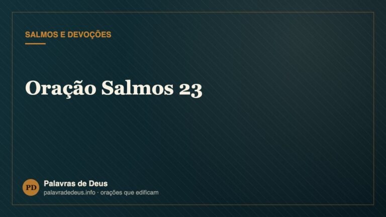 Oração Salmos 23